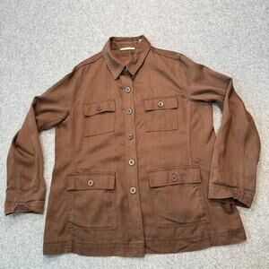 Women's Kate Hill Brown Button Front Barn Chore Jacket Size XL